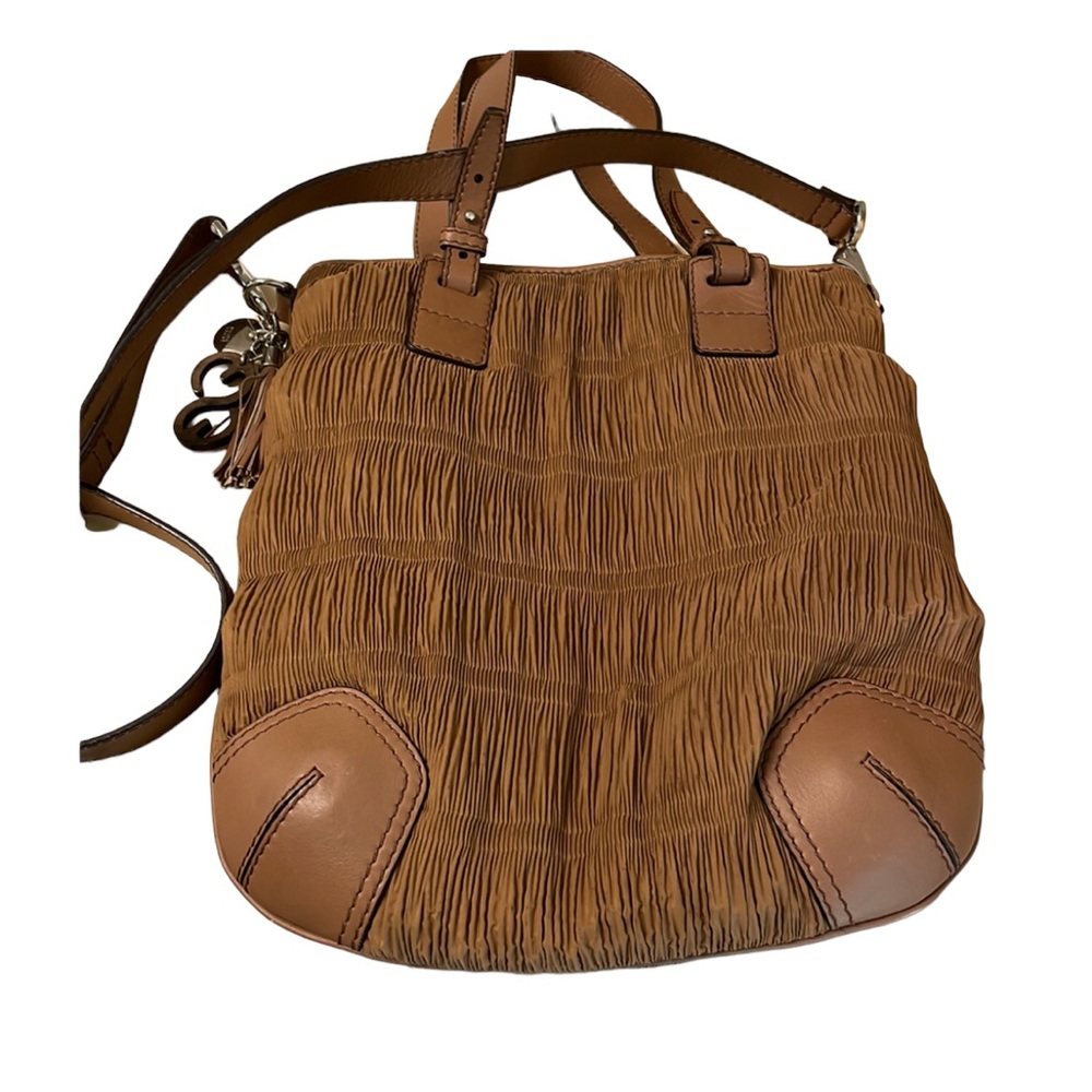 ESCADA caramel brown shoulder/crossbody handbag, EUC